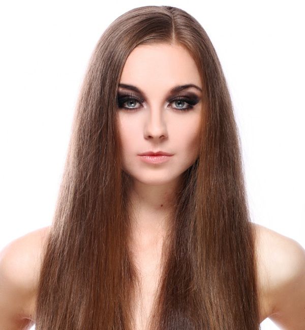 Long and sleek hair