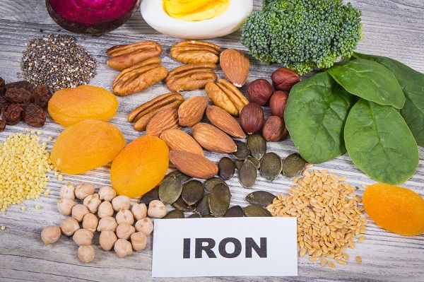 Ingredients containing natural iron, minerals and vitamins. Best food to fight alopecia