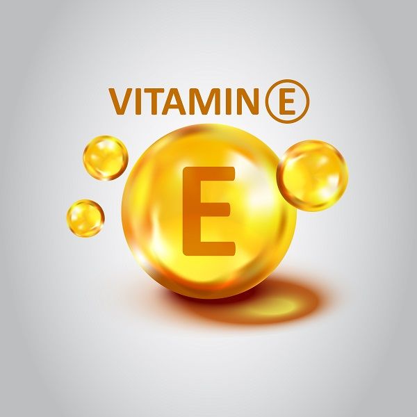 Vitamin E icon in flat style