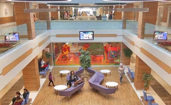 Hospital interior and waiting rooms