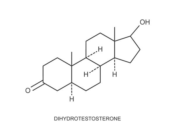 Chemical diagram of dihydrotestosterone