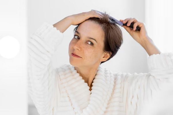 Poliosis or white streak in the hair 2